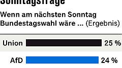 AfD und Union fast gleichauf