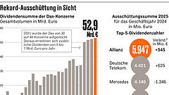 Dax-Konzerne zahlen Rekorddividenden