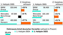 Neue Rangordnung bei E-Autos