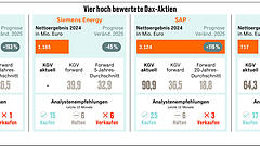 So gefährdet sind die vier teuersten Aktien im Dax